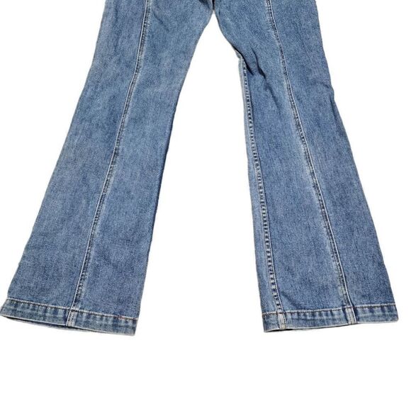 Levis Vintage Y2K RARE HTF Red Tab Sz 7 Groovy Zipper Flare Jeans - Picture 9 of 15